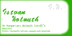 istvan wolmuth business card